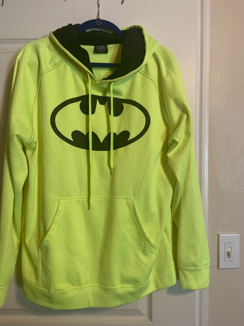 DC Comics Neon Yellow Batman Pullover Hoodie
